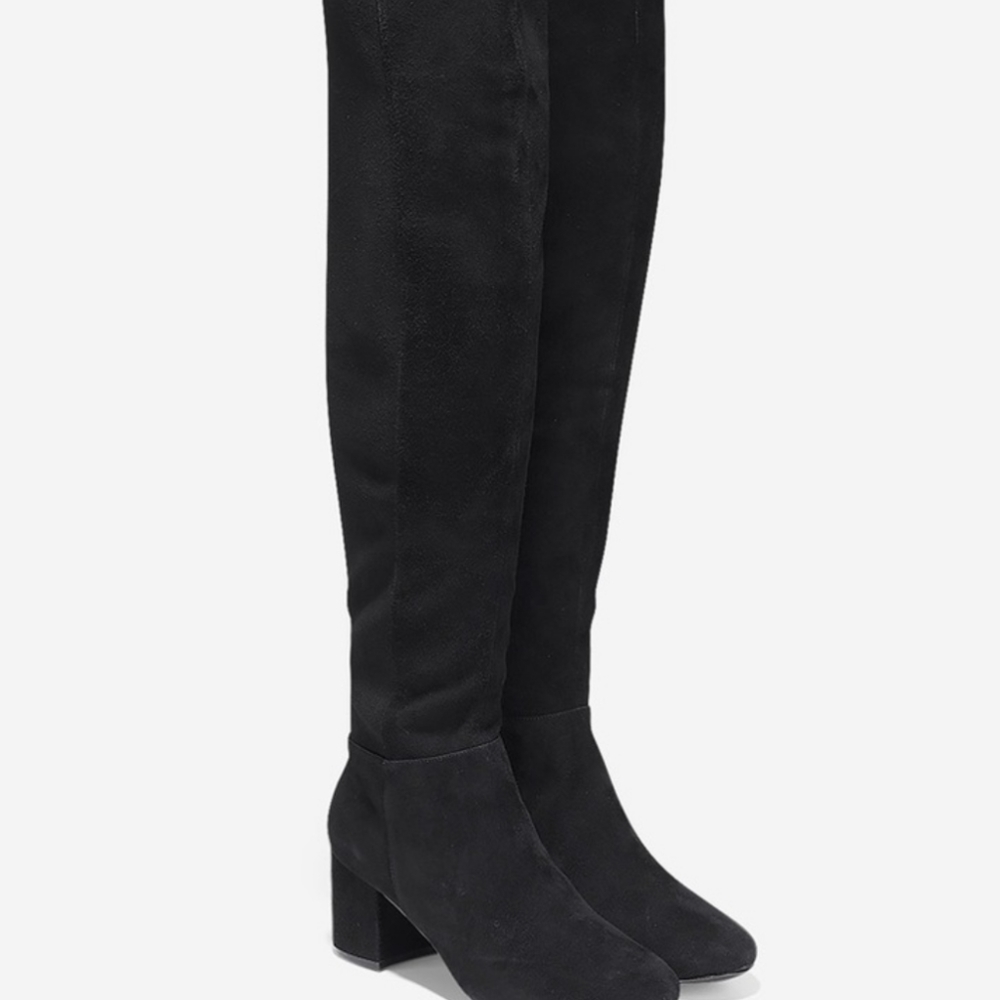 Cole Haan over the knee boots. Black Suede. Size 8